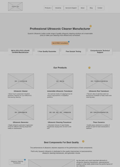Website prototype design