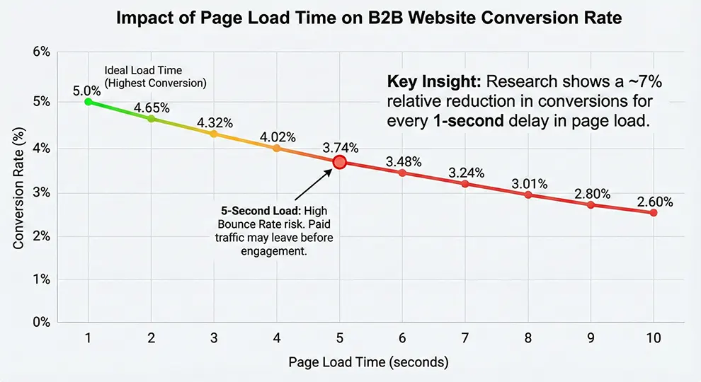 relationship between webpage conversion rate and loading speed