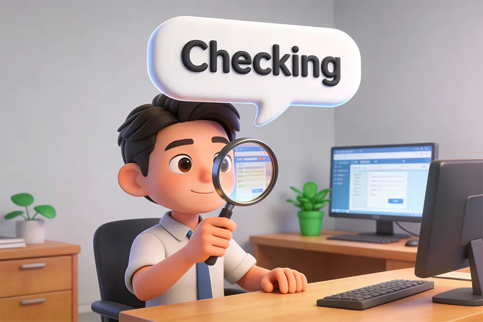 reviewing a candidate's portfolio